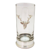 Glass Hi Ball w/ Pewter Base_Deer Medal