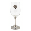 Wine Glass w/Pewter Grape Medal and Leg