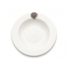 Porcelain Cereal Bowl w/Pewter Grape Medal