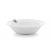 Porcelain SOUP/CEREAL Bowl w/Pewter Grape Medal