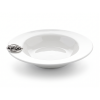 Porcelain Soup Plate w/Pewter Grape Medal