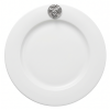 Porcelain Wide Rim Plate 25 cms. w/Pewter Grape Medal
