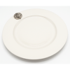 Porcelain Wide Rim Plate 25 cms. w/Pewter Grape Medal