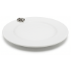Porcelain Oriental Plate 18 cms. w/Pewter Grape Medal