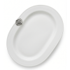 Porcelain Oval Platter 23 cms. w/Pewter Grape Medal