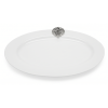 Porcelain Oval Plate 26 cms. w/Pewter Grape Medal