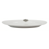 Porcelain Oval Plate 21 cms. w/Pewter Grape Medal