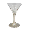 Martini Glass w/Pewter Bead Stem