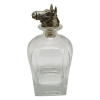 Glass Decanter Pewter Horse