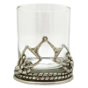 Brandy Glass w/ Pewter D-Ring Horse Base