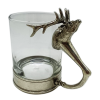 Brandy Glass w/ Pewter Deer Handle n Base