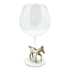 Wine Glass w/ Pewter Horse Décor