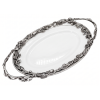 Porcelain Oval Tray w/ PewterOlive Brach Handle