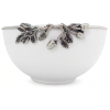 Porcelain Bowl Medium w/ Pewter Olive Branch Décor