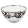 Porcelain Bowl 12.5 cms. w/ Pewter Olive Branch Décor