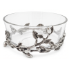 Glass Bowl 5 3/4" w/ Pewter Olive Branch Décor