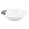 Porcelain Soup Bowl w/ Pewter Olive Branch Handle