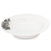 Porcelain Soup Bowl w/ Pewter Olive Branch Handle
