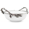 Porcelain Bowl  w/ Pewter Olive Branch Handle