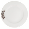 Porcelain Plate w/Pewter Olive Branch Décor