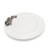 Porcelain Plate w/Pewter Olive Branch Décor