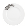 Porcelain Plate w/Pewter Olive Branch Décor