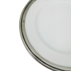 Porcelain Soup Plate 24 cms. / Pewter Decorate