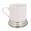 Ceramic Mug H: 7 cms. w/Pewter Line Base
