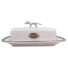 Porcelain Butter Dish / Pewter Decorate_FOX