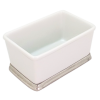 Porcelain Sugar Pack Holder w/Pewter Base