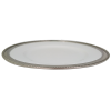 Porcelain Wide Rim Plate-Dinner Plate 28 cms. / Pewter Line Décor