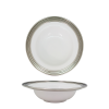 Porcelain Soup / Cereal Bowl  20.5 cms. / Pewter Line Decorate