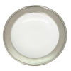 Porcelain Couple Plate 15 cms. / Pewter Décor' Light Antique Finish