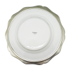 Porcelain Wide Rim Plate-Dinner Plate 28 cms. / Pewter Decor CHP