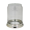 Glass Jar Pewter Lid and Base H: 22 cms.(copy)(copy)
