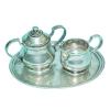 Pewter Creamer & Sugar Set