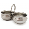 Pewter Sugar & Creamer Pots Set