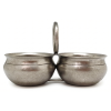 Pewter Sugar & Creamer Pots Set