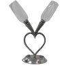 Pair of Champagne Wedding Set Pewter Décor