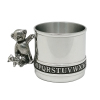 Pewter ABC Baby Cup Bear Handle