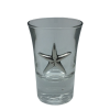 Shot Glass with Pewter Medal Star