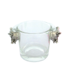 Glass Ice Bucket Pewter Boar Handle