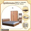 ชุดห้องนอนพร้อมที่นอนสีน้ำตาล6ฟุต