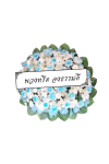 พวงหรีดดอกไม้สด 100 เซนติเมตรสีขาวฟ้า