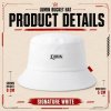 LUMIN BUCKET HAT SIGNATURE WHITE