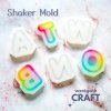 S131-156 Shaker Mold / Alphabet Shaker Mold / Silicone Mold