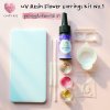 ชุดยูวีเรซิ่นต่างหูดอกไม้แห้ง / UV Resin Flower Earrings Kit No.1
