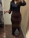 ALTHREE Clothing - ROSDIANA Long Dress Ulos Gorga Katun Stretch Wanita Nyaman Casual