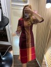 ALTHREE Clothing - GABE Dress Motif Ulos Ragi Hotang Katun Stretch Wanita Nyaman Casual