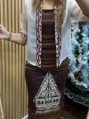 ALTHREE Clothing - LASMA Dress Maroon Stretch Batik Casual Motif